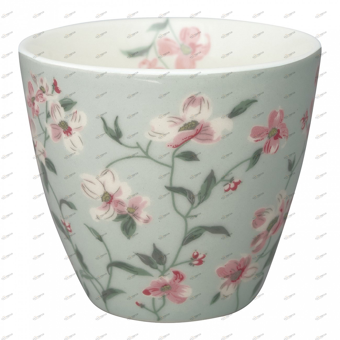 Стакан "Jolie pale mint" LE-VILLAGE ЦВЕТЫ 224129 Белый;зеленый;розовый 