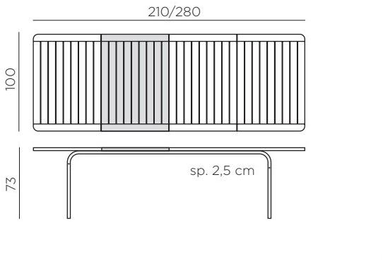 Nardi Садовый стол dureltop прямоугольной формы раздвижной Alloro sun-id-1355921 - Вид №3