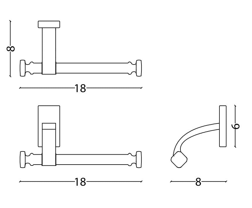 Металлический держатель рулона Park Avenue Westin ARCH-00112933 - Вид №3