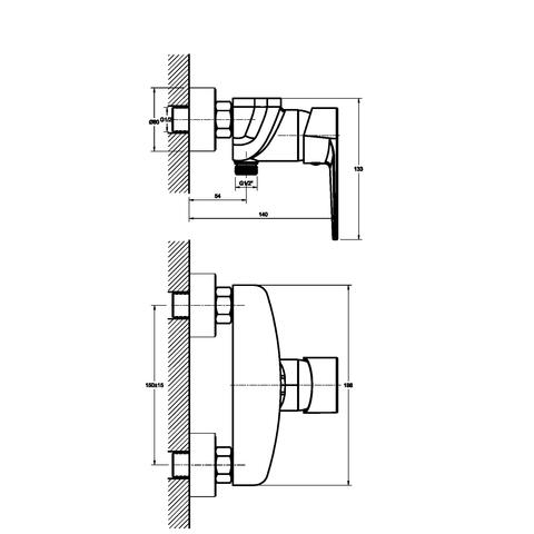 Orange Otto M22-200cr однорычажный смеситель для душа Хром sun-id-1516875 - Вид №1