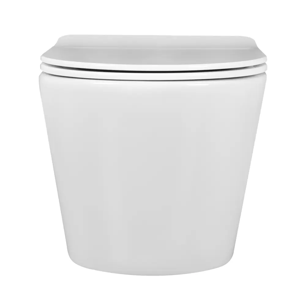 Комплект инсталляция с унитазом Вега с клавишей, безободковый, с микролифтом, цвет хром, арматура Geberit 87739197 STLM-2122456 Aquatek - Вид №5
