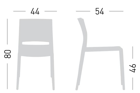 Штабелируемый стул из инженерного пластика с мягким сиденьем GABER Bakhita ARCH-00138713 - Вид №3