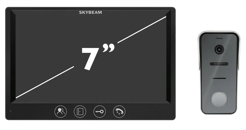 Видеодомофон Skybeam с ночным видением и 7-дюймовым экраном 89337378