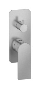 Внешние части встроенного в стену смесителя на 3 потребителя WE ARE IB k3312ss Brushed Nickel K3