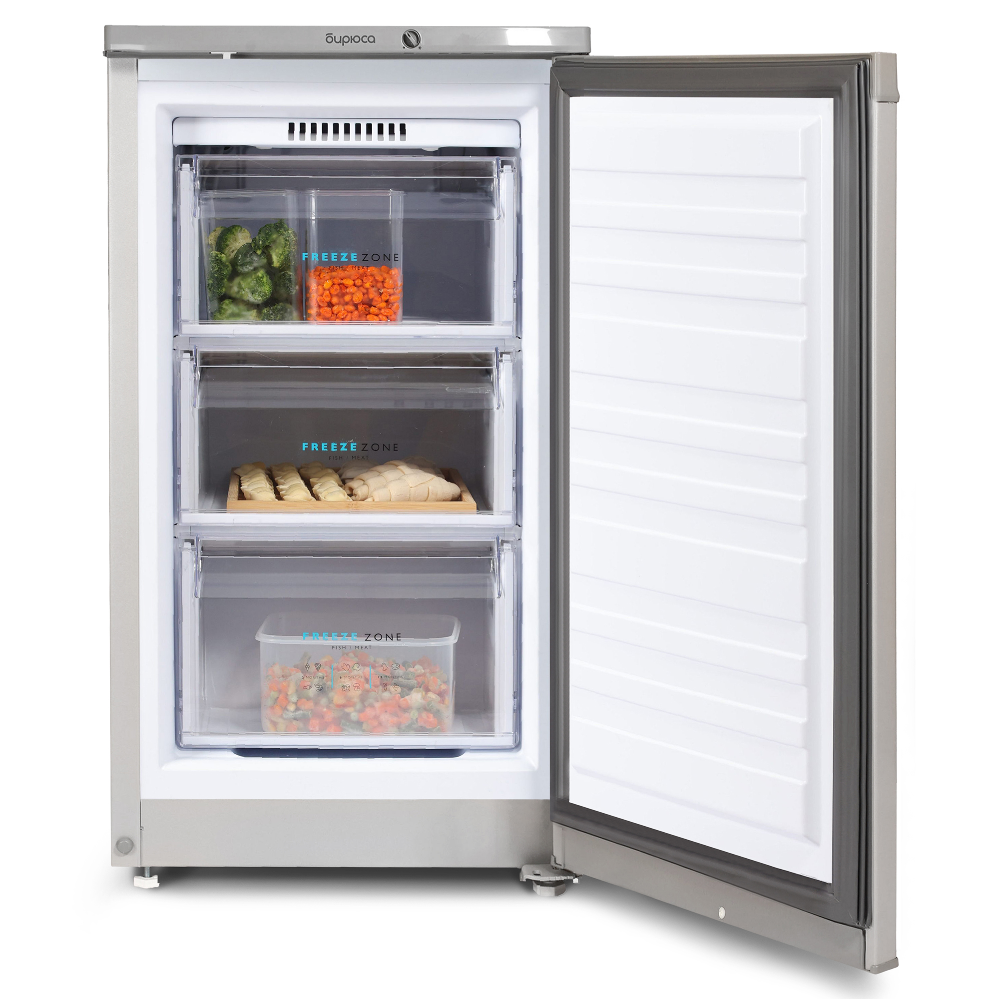 9283687 Морозильный шкаф  БИРЮСА M412 серебристый STDN-0068132 - Вид №3