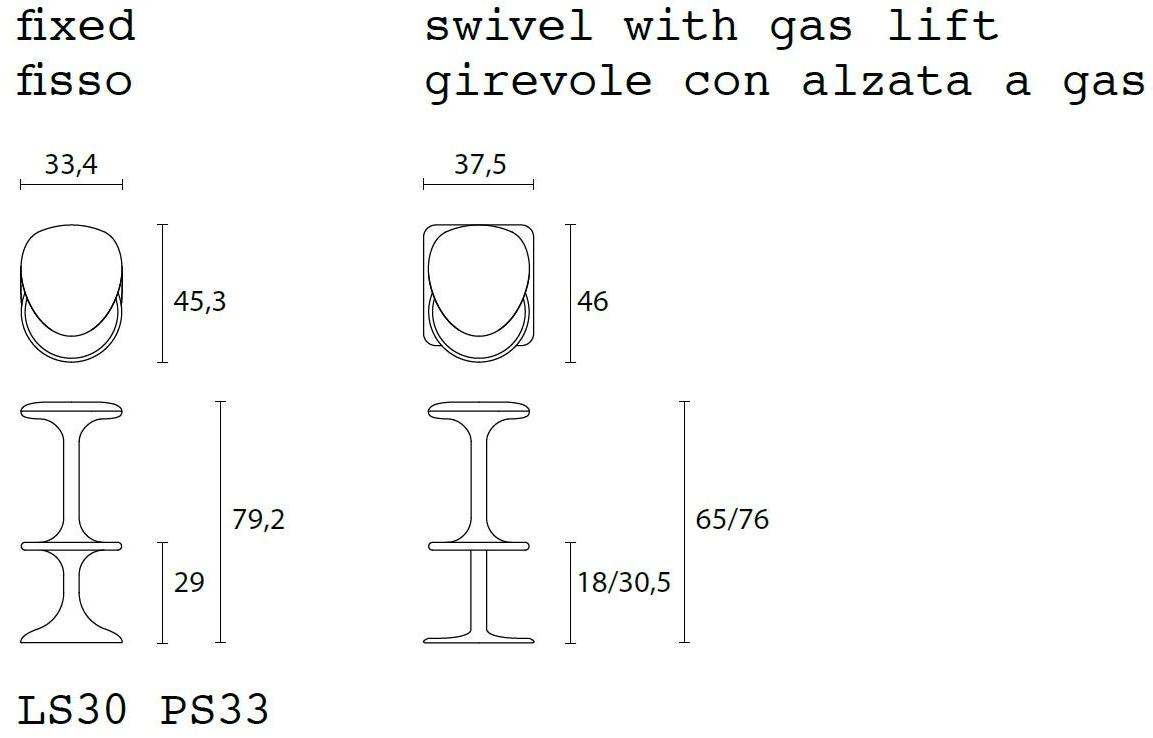 Casamania & Horm Высокий табурет из полипропилена sun-id-1384566 - Вид №7