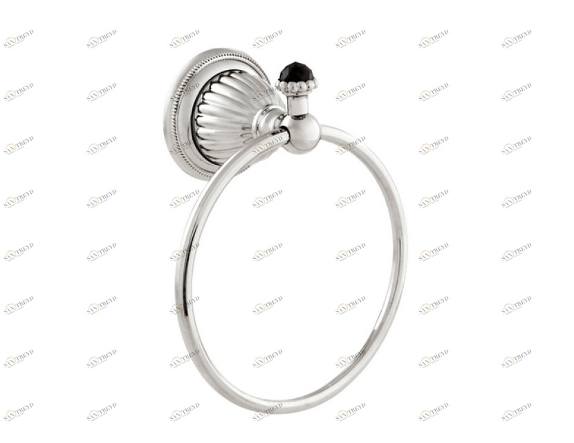 033273.N00.50 Кольцо для полотенца 165 мм с черными кристаллами Swarovski Яркий хром Mestre Artica