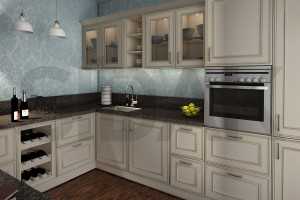 Фасады для кухни Классика Фрезеровка «Брэдфорд» 203 Серый шелк