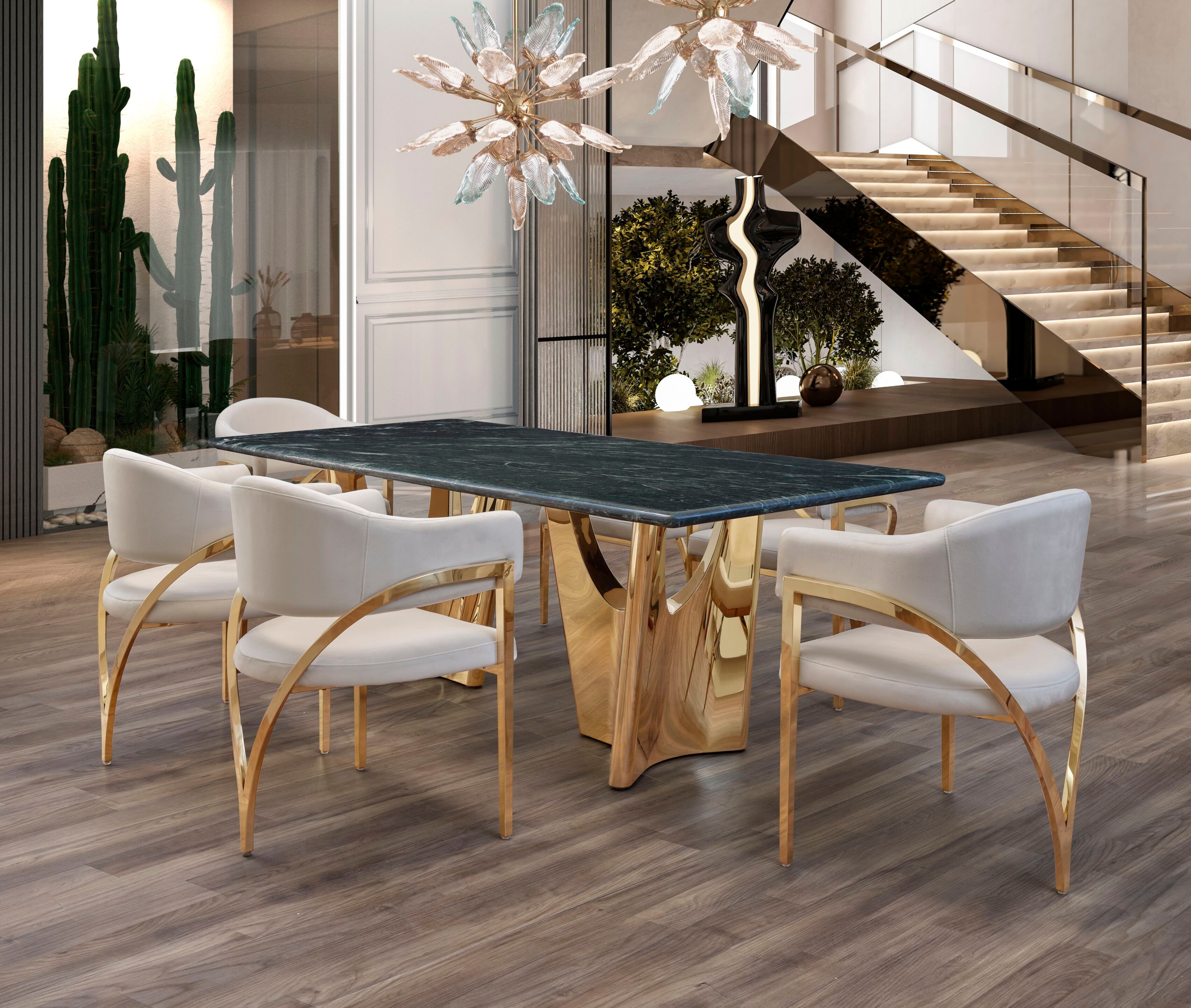 Прямоугольный стол из искусственного мрамора K-Lighting Merodi ARCH-00089785 - Вид №1