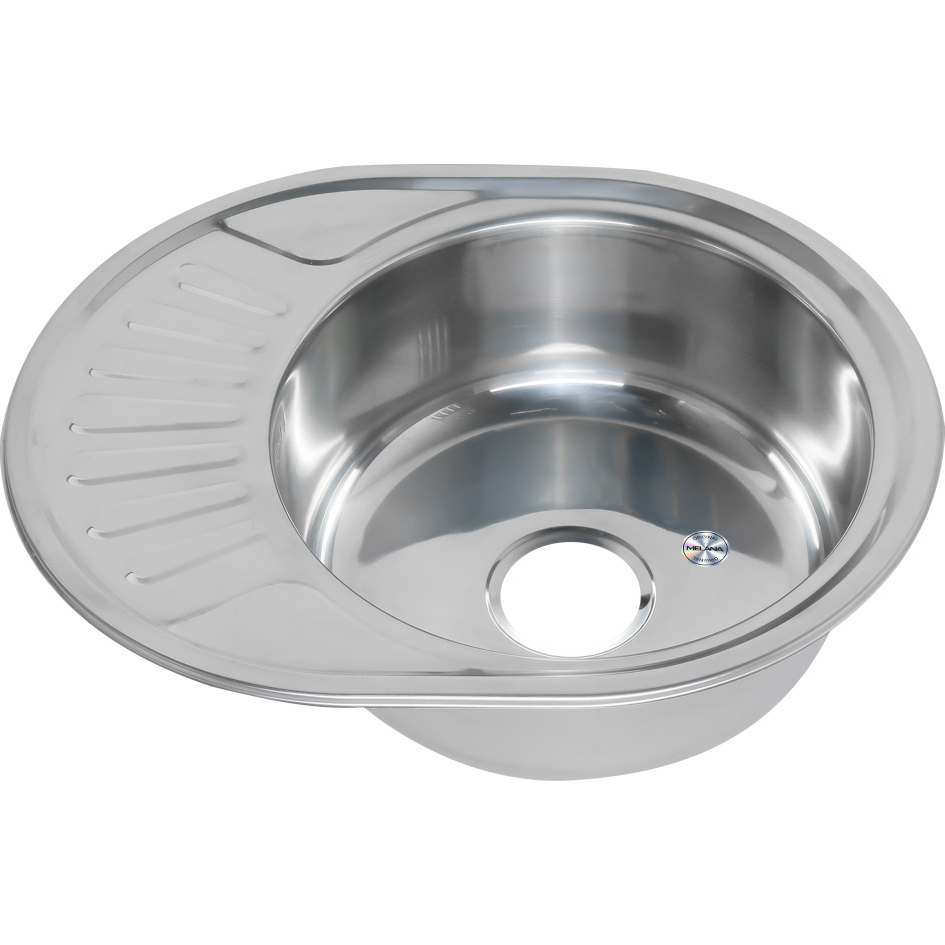 Мойка 5745 U MELANA 0,6/160 врезная овальная с сифоном (120 ta *15) 120 ta (*15)