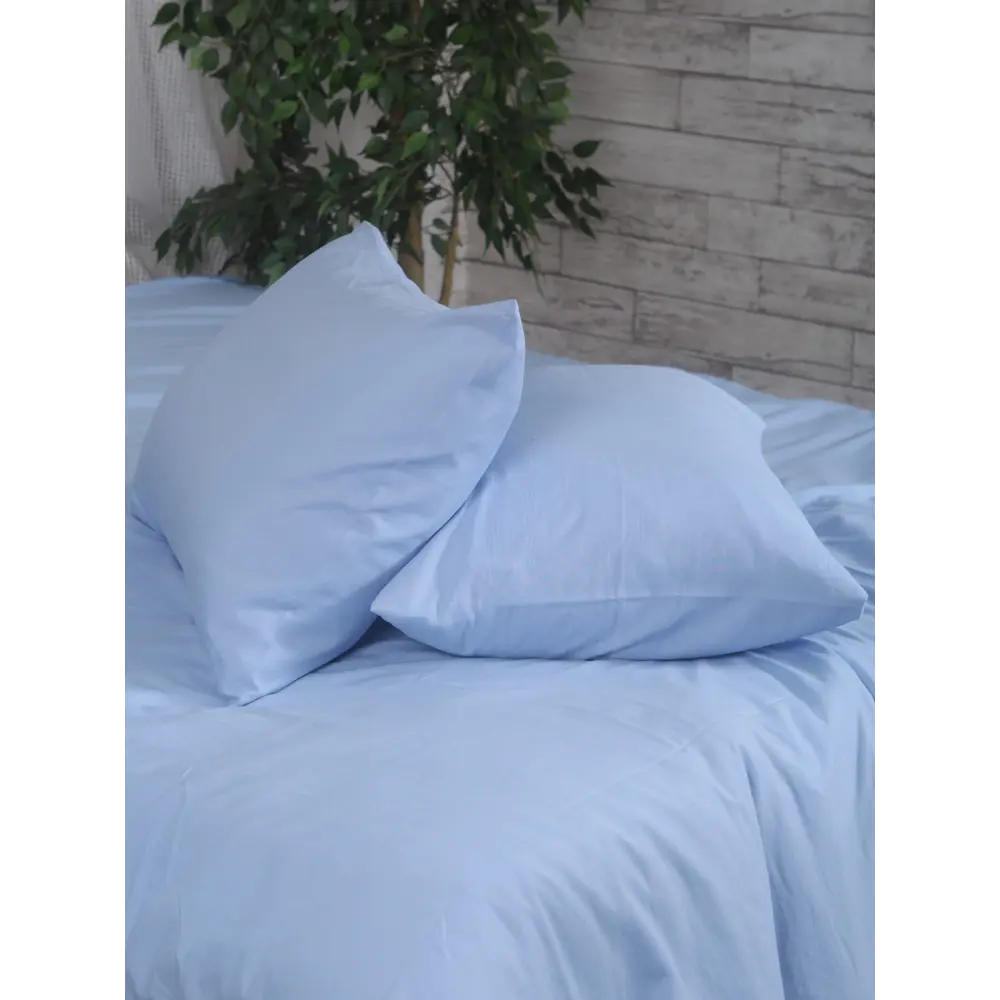Santreyd — Комплект постельного белья евро из полисатина в голубом цвете 87896558 STLM-1353126 - Вид №1