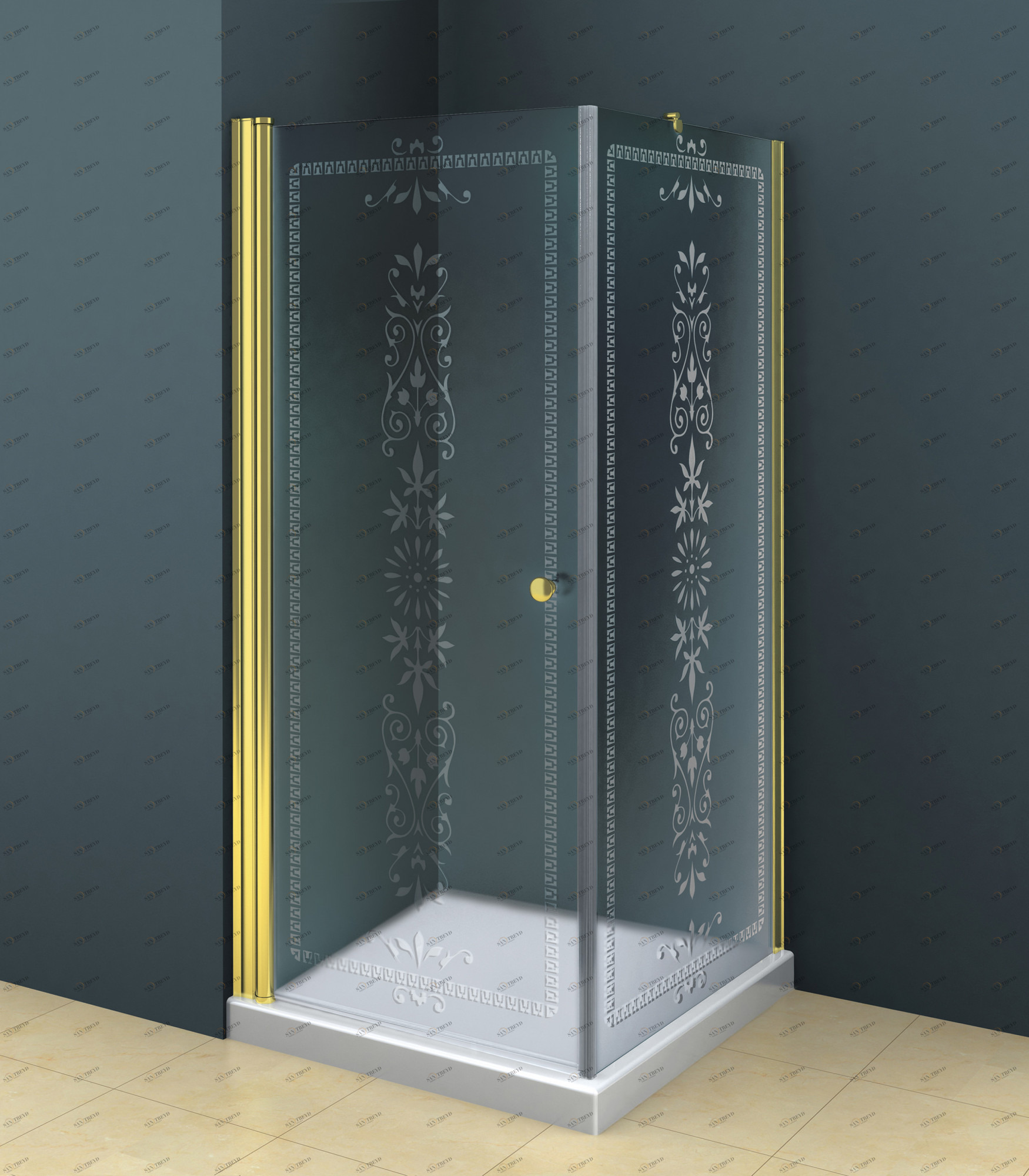 Душевой уголок CEZARES ROYAL PALACE-A-A-1-90-CP-G