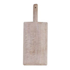 Разделочная доска деревянная прямоугольная 48 см с длинной ручкой FUGA ДОСКИ РАЗДЕЛОЧНЫЕ 123540 Белый