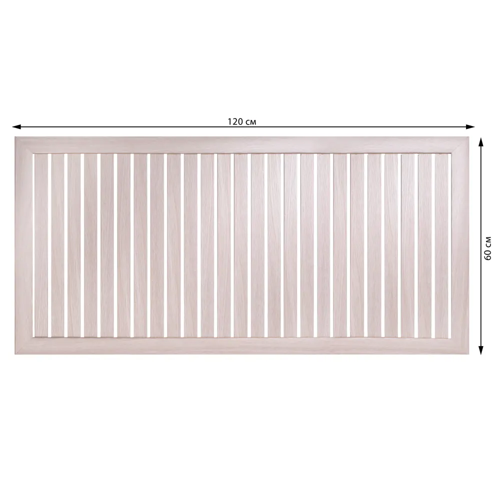 ЛАЙТ Реечный экран для радиатора 120x60 см в стиле светлого ясеня 88909913 STLM-1013758 - Вид №4
