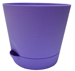 203-28 Горшок д/цветов с поддоном Le Parterre d=15 1.4л. Лаванда Цветочная коллекция