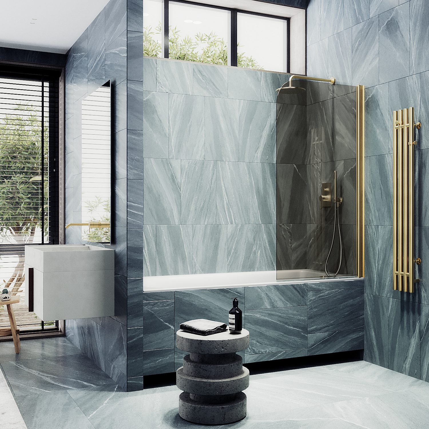 ST-611-3 Душевое ограждения на борт вынны Public Steel Россия 