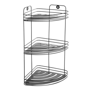 Полка Raindrops угловая Black W7256 3 яруса 20x20x40 см