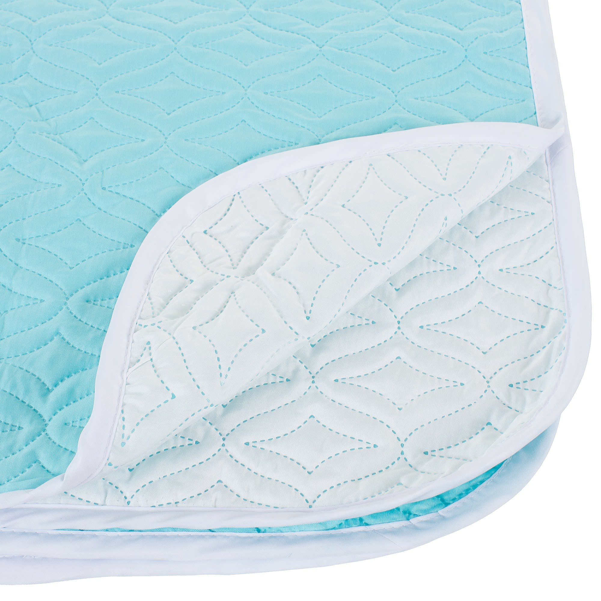 18689109 Покрывало стёганое «Melissa» 200х220 см цвет бирюзово-белый Santreyd  - Вид №3