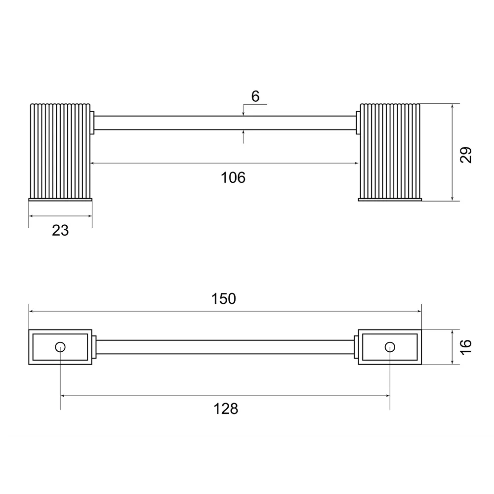 86899827 Ручка-скоба мебельная Amedeo ЦАМ 128 мм цвет старое серебро STLM-1005742 PALLADIUM  - Вид №2