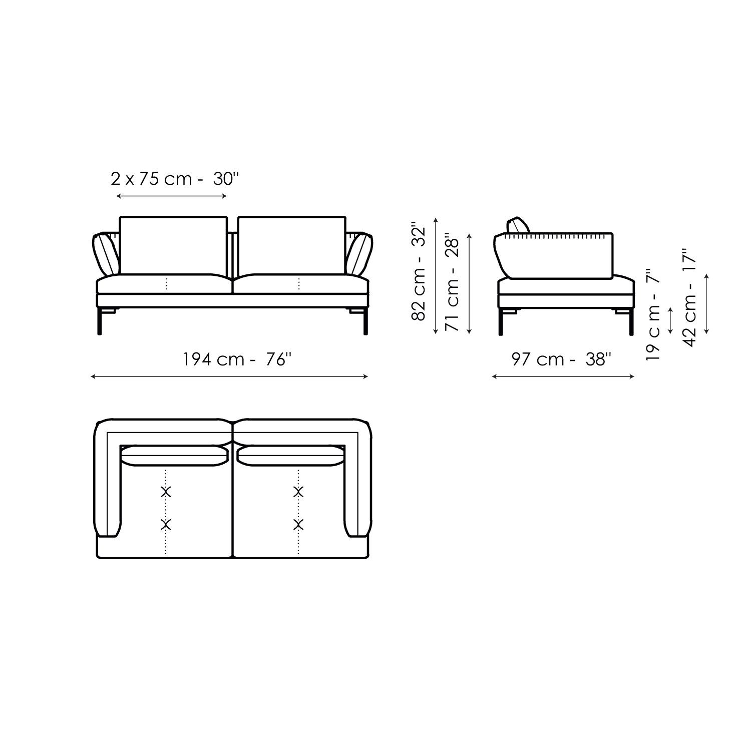 Тканевый диван с полуостровом BONALDO ALIANTE ARCH-00041242 - Вид №14