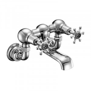 Burlington Настенный наполнитель для ванны Birkenhead Regent с черным акцентом BIR24 BLA