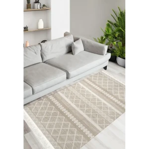 Коврик декоративный хлопок Sacli Lira F1 120x80 см цвет бежевый 89407932 STLM-2098184
