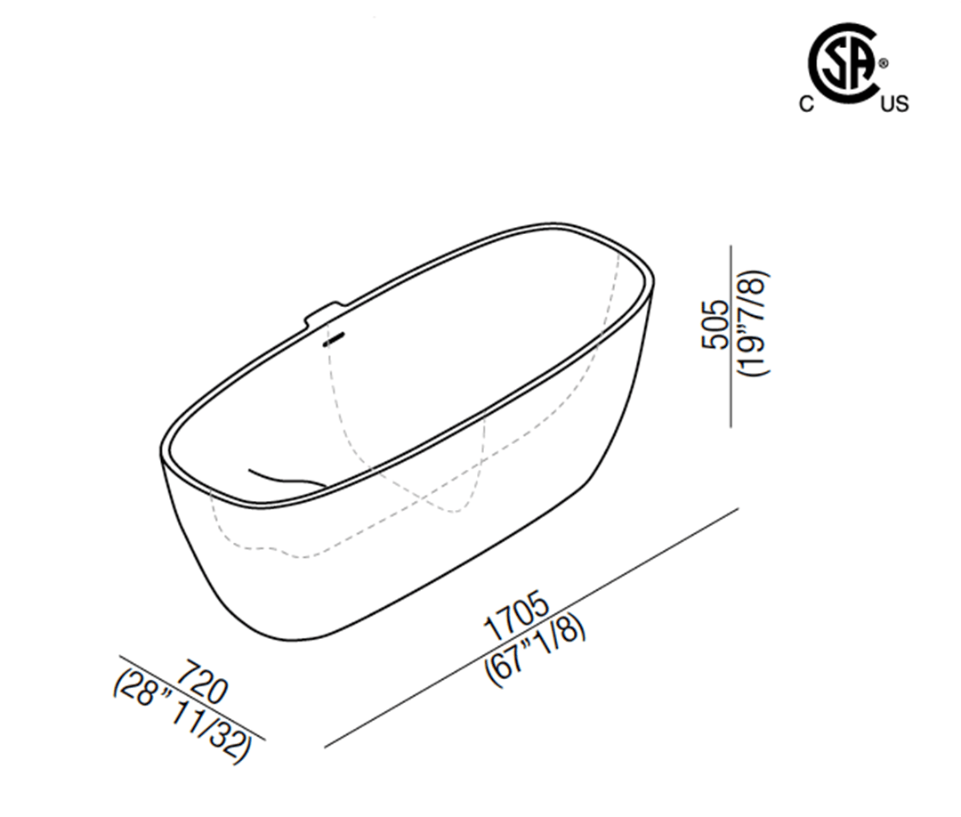 Овальная ванна в центре комнаты в Cristalplant® Agape Normal ARCH-00078332 - Вид №7