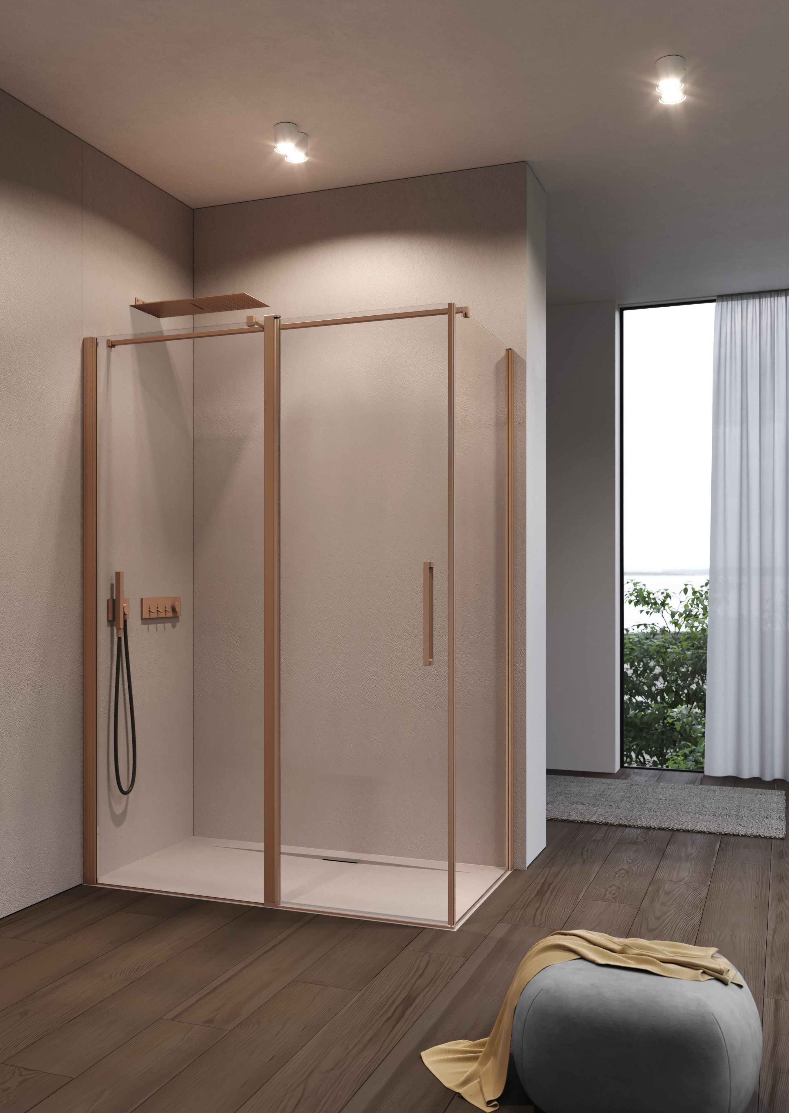 Угловая душевая кабина с распашной дверью DISENIA ARCH-00034552 - Вид №5