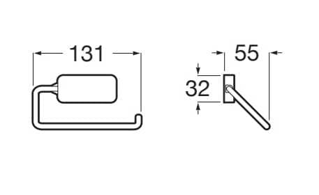 Металлический держатель рулона Roca ARCH-00151630 - Вид №3