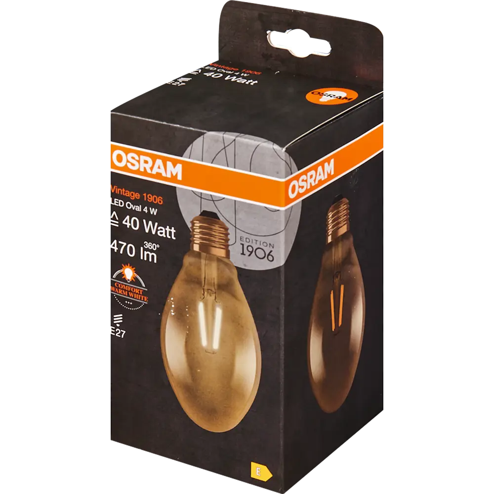 Лампа светодиодная Osram филаментная E27 230 В 5 Вт/825 овал 80173283 STLM-2133090  - Вид №4