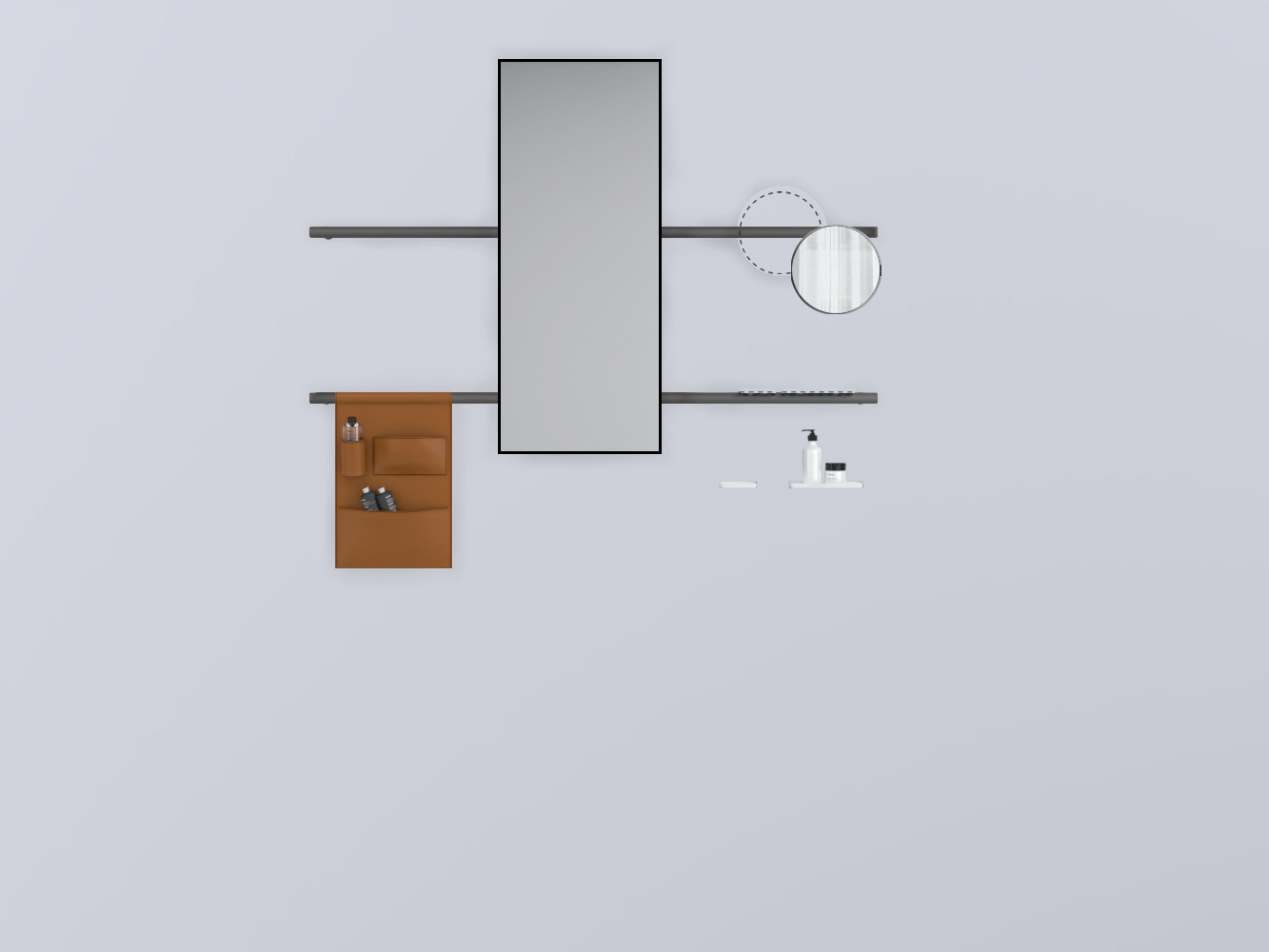 SWSTR-CM+SWSPR-NM+SWSPI-NM+SWM10-BI+SWM20-BI+SWSCR-NA прямоугольный стали cielo Siwa Ceramica Cielo