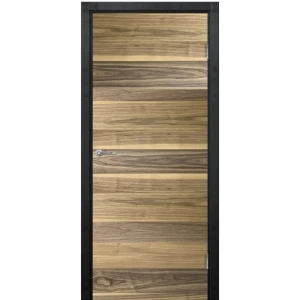 Комплект двери Loft глухая 80x200 см шпон цвет американский орех с добором 100 мм