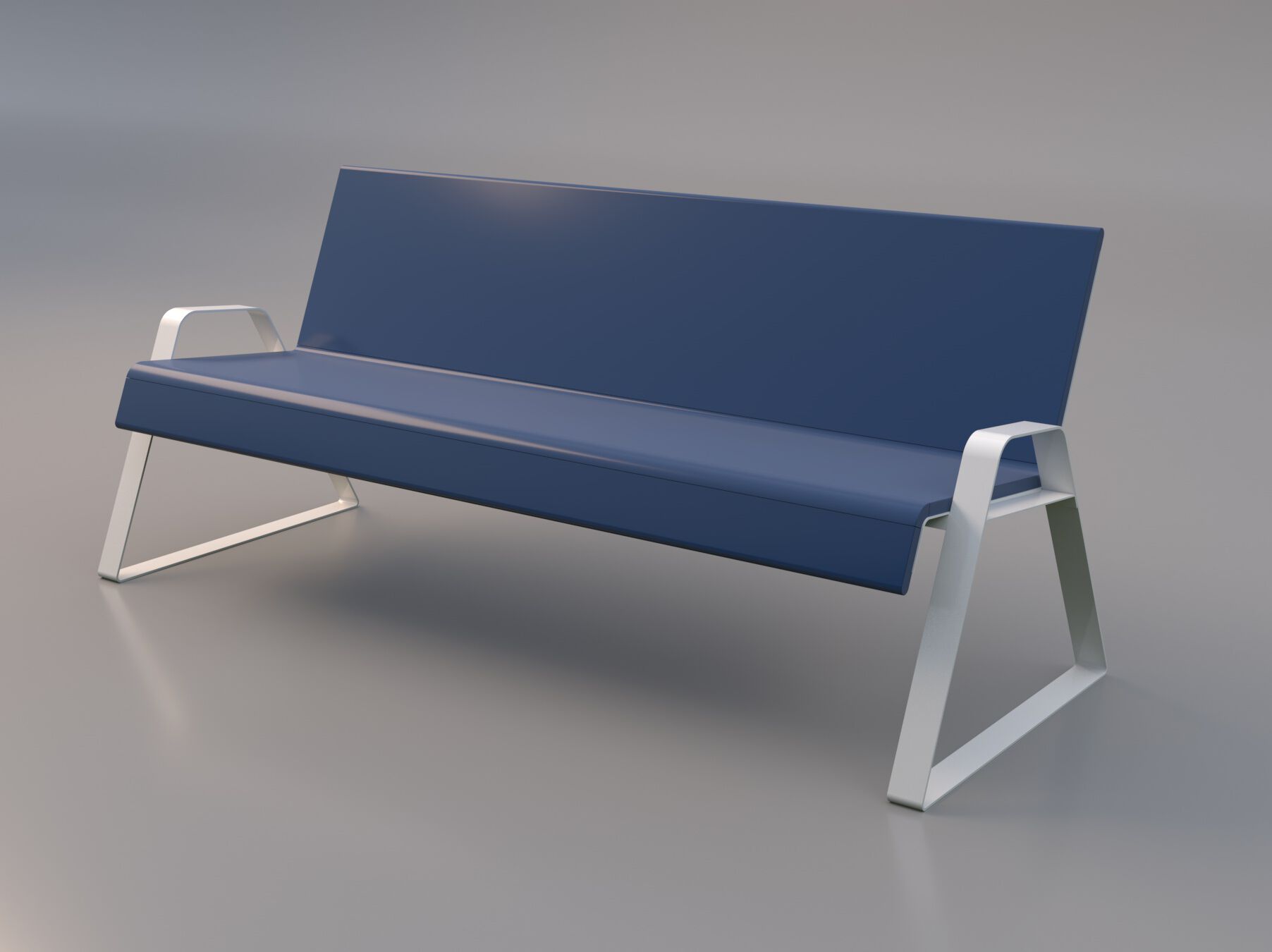 Стальная и деревянная скамья со спинкой Viscio Urban Design STRATO ARCH-00025168 - Вид №2