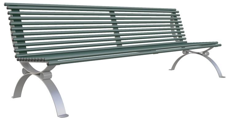 Lazzari Скамья железная со спинкой Positano sun-id-1450770 - Вид №1