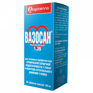 ПР0051591 Кардиопрепарат ВАЗОСАН-5 для лечения сердечной недостаточности 30таб, 120мг Apicenna