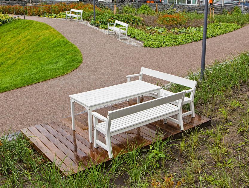 Nola Industrier Скамейка из дерева с подлокотниками Vejby sun-id-1510979 - Вид №4