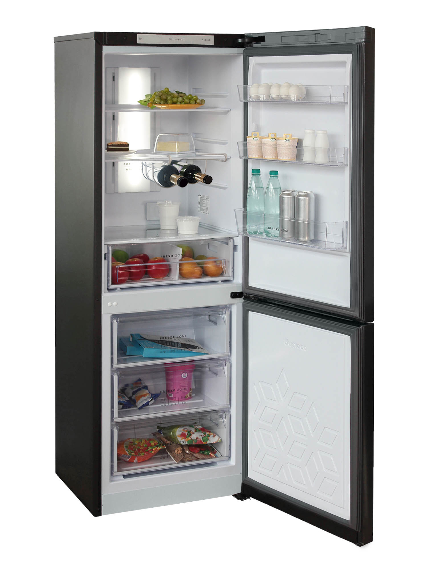 9081559 Холодильник с морозильником   Бирюса B920NF черный STDN-0011158 - Вид №5