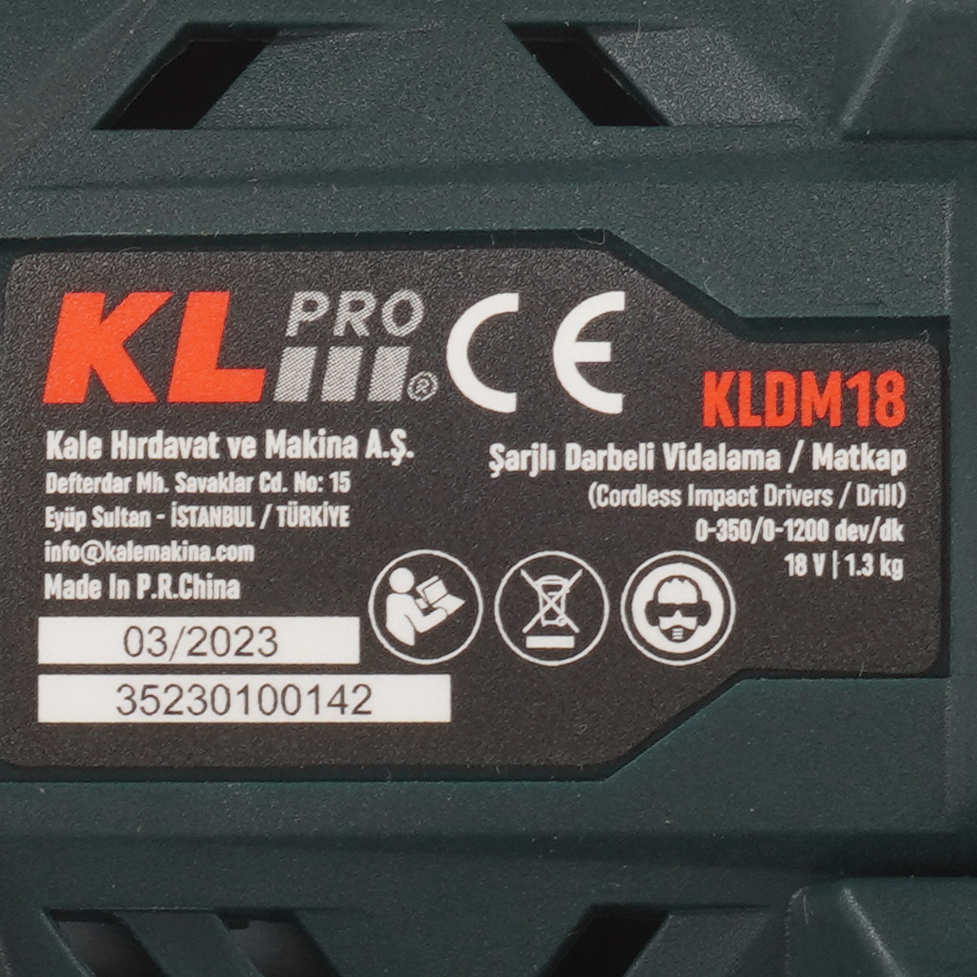 Дрель-шуруповерт KLPRO KLDM18-20 9153996 STDN-0106616 - Вид №3