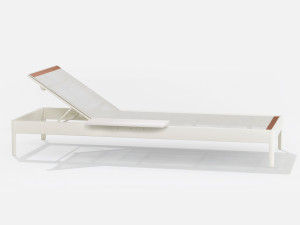 Окрашенная алюминиевая кровать и ткань Batyline с журнальным столиком