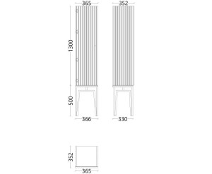 Деревянная колонна для ванной комнаты с дверями