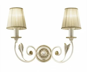 Possoni Illuminazione Антикварная бело-золотая аппликация с абажурами Greta 1038/a2