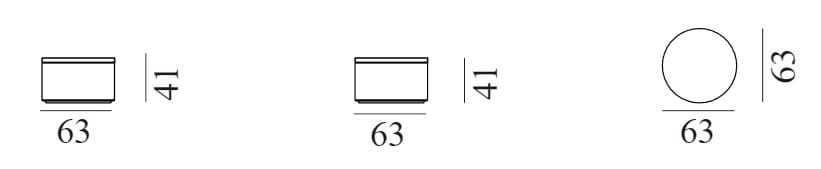 Кожаный низкий круглый журнальный столик с мраморной столешницей de Sede DS-800 ARCH-00149258 - Вид №2