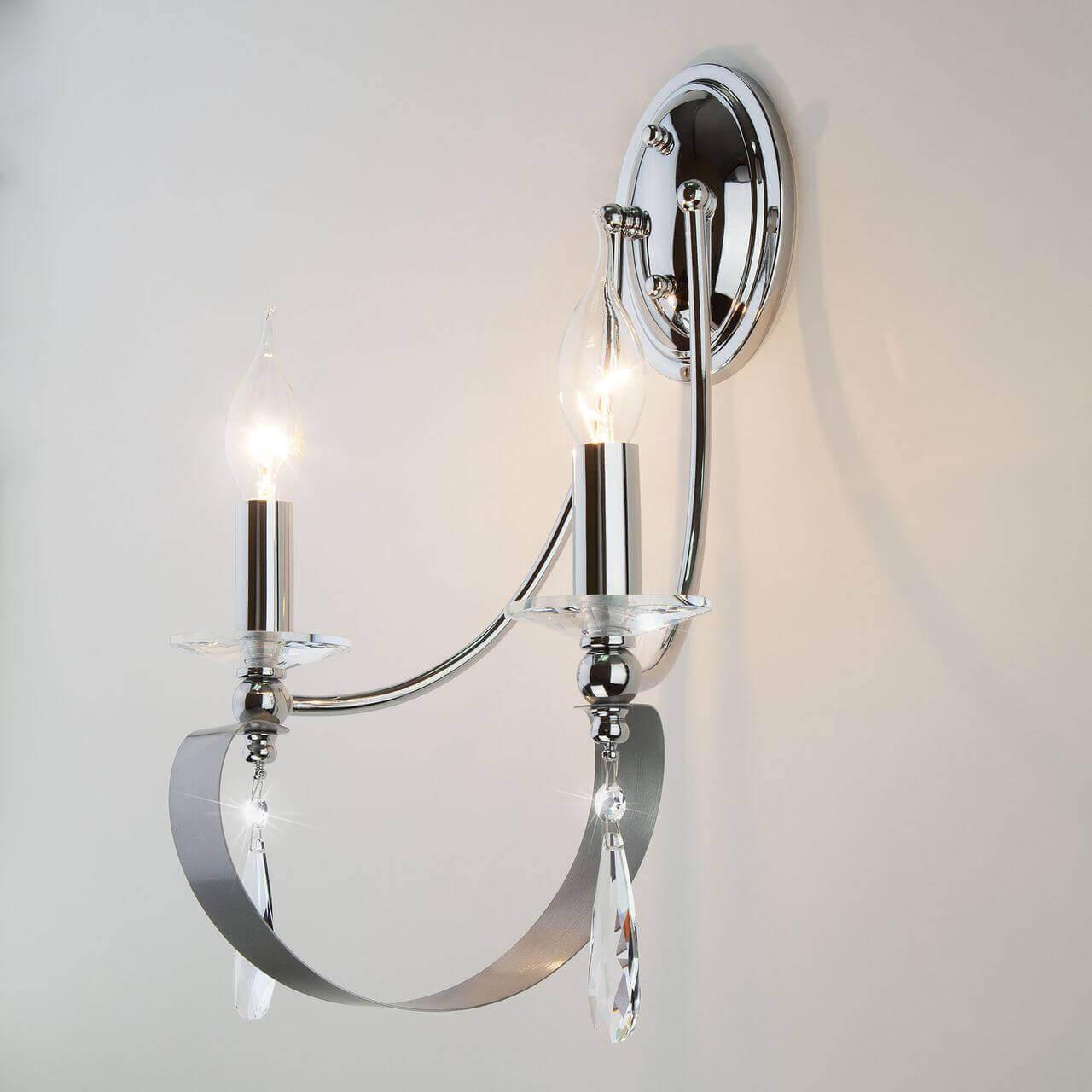 Бра на 2 лампы с подвесками хром Eurosvet 60064/2 EUROSVET СВЕЧА 00-3931268 Хром  - Вид №2