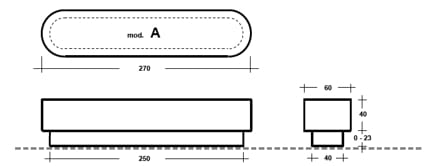 Бетонная скамья без спинки Studio Città PANKO ARCH-00030003 - Вид №2