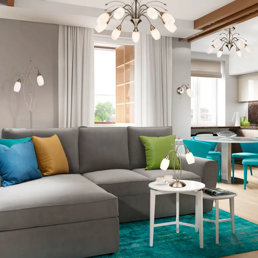 Люстра Eurosvet Ginevra 22080/9, 9 ламп, 29 м², цвет бронза 82020729 STLM-2176386  - Вид №9