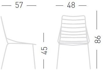 GABER Садовый стул из окрашенного металла Link sun-id-1370287 - Вид №4