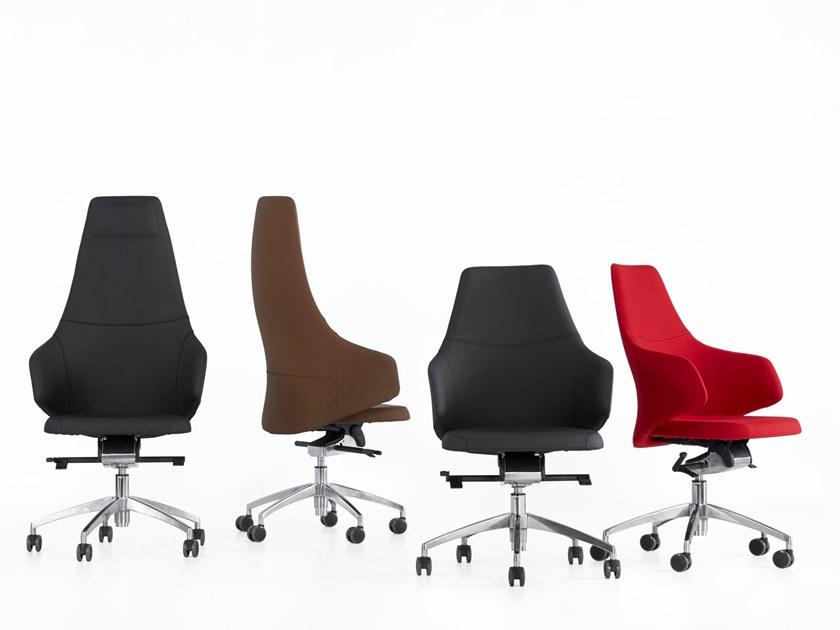 B&T Design Стул для руководителя из ткани с 5 спицами и средней спинкой sun-id-1481542 - Вид №3