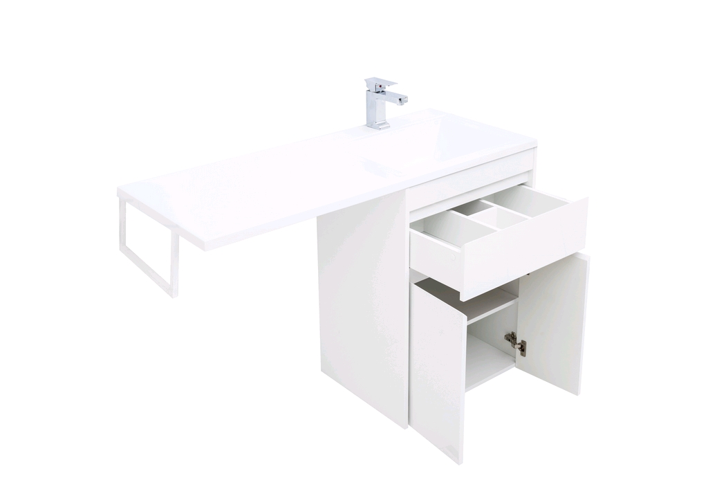 Тумба с раковиной Aquanet Токио 120 R белый (напольная, 1 ящик, 2 дверцы) 0023774500235500 - Вид №12