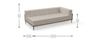 Тканевый модульный садовый диван Talenti CleoSoft-wood ARCH-00051032 - Вид №7