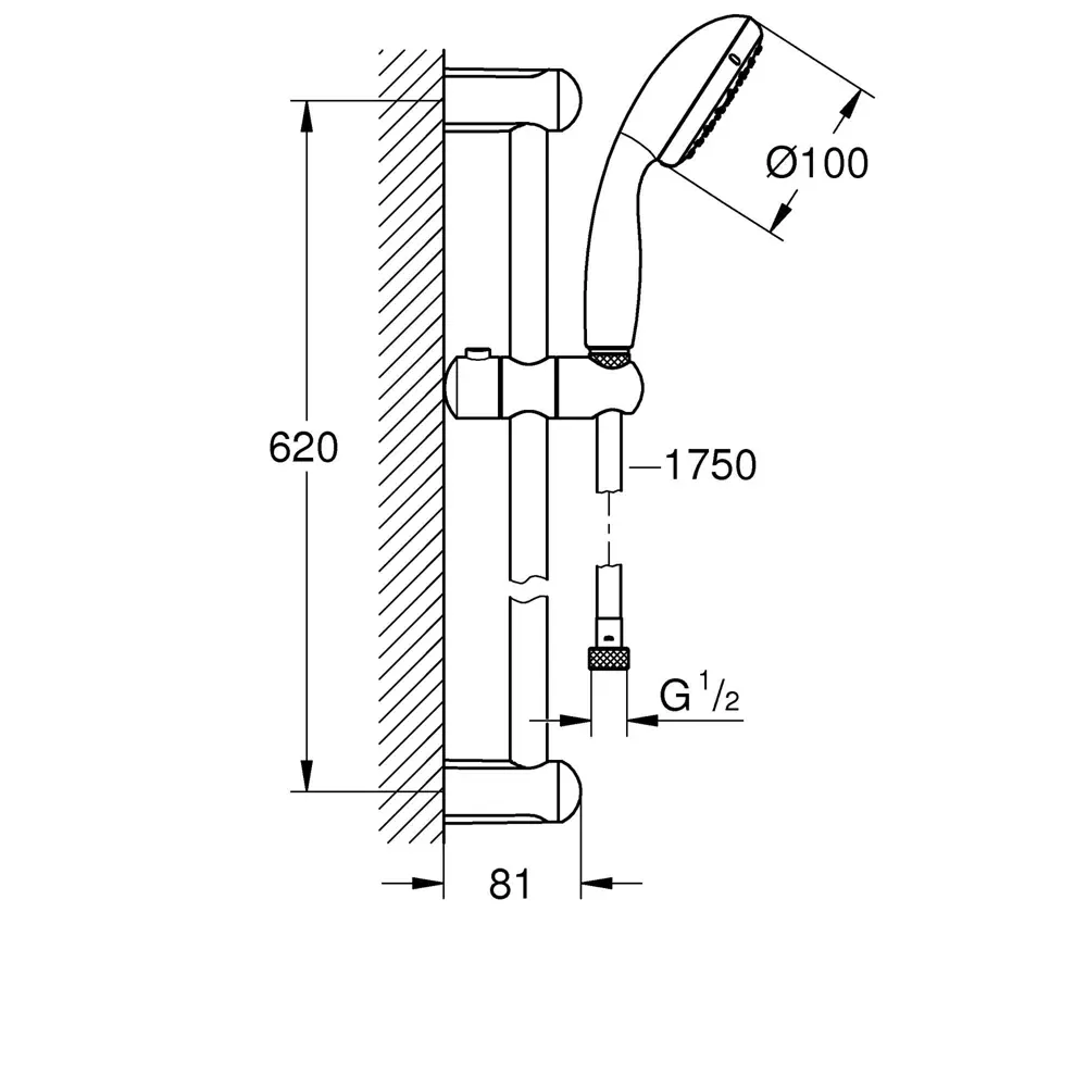 Комплект душевой Grohe Tempesta 2 режима цвет хром 81971380 STLM-2014780 - Вид №4